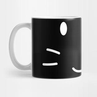 Cat white in dark zone Mug